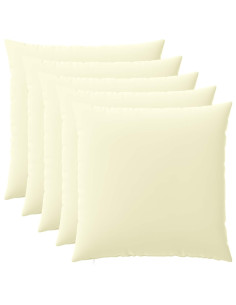 Federa 6 pcs HEERLEN Crema 60 x 60 cm Poliestere