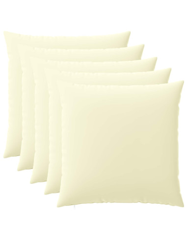 Federa 6 pcs HEERLEN Crema 60 x 60 cm Poliestere