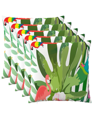 Federa 6 pcs HEERLEN Multicolore 60 x 60 cm Poliestere