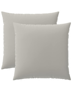 Federa 2 pcs HEERLEN Grigio 60 x 60 cm Poliestere