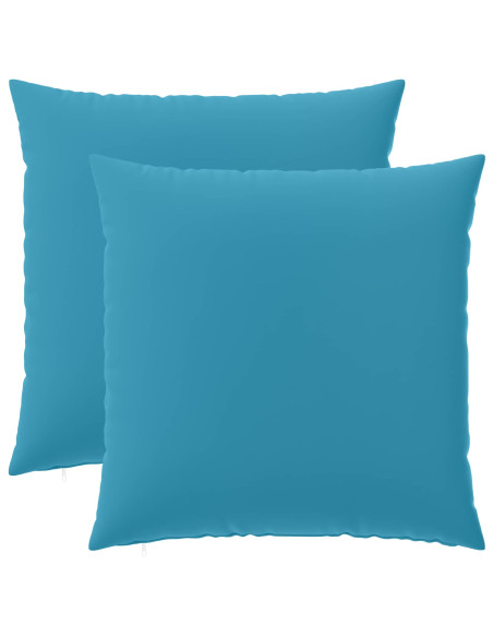 Federa 2 pcs HEERLEN Azzurro 60 x 60 cm Poliestere