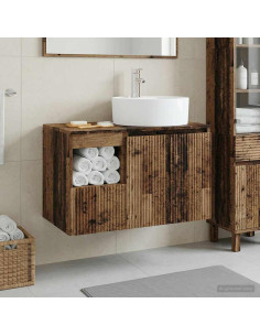 Set di mobili per il bagno 2 pz Legno antico