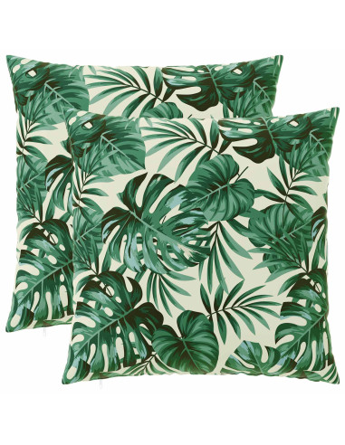 Federa 2 pcs HEERLEN Motivo a Foglie 60 x 60 cm Poliestere