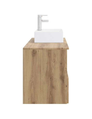 Set di mobili per il bagno 2 pz Rovere Artigianale