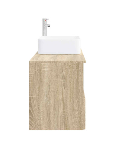 Set di mobili per il bagno 2 pz Rovere Sonoma