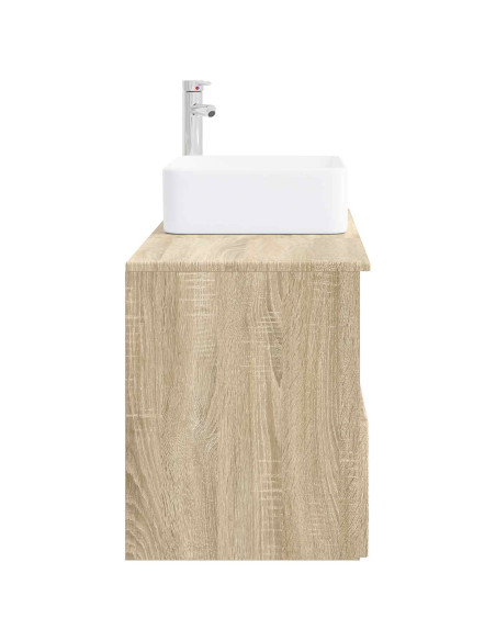 Set di mobili per il bagno 2 pz Rovere Sonoma