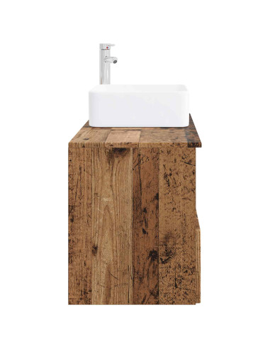 Set di mobili per il bagno 2 pz Legno antico