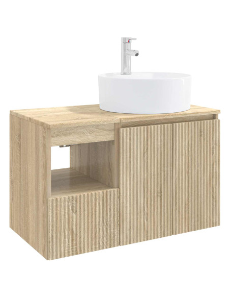 Set di mobili per il bagno 2 pz Rovere Sonoma