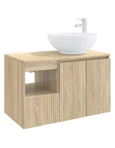 Set di mobili per il bagno 2 pz Rovere Sonoma 2