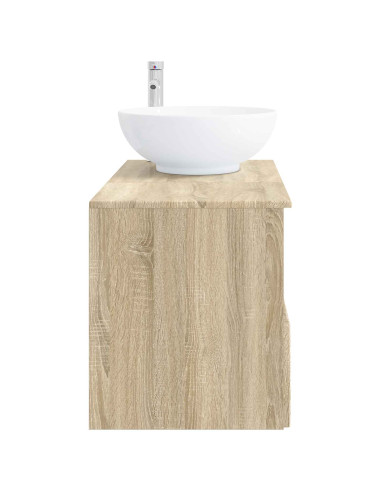 Set di mobili per il bagno 2 pz Rovere Sonoma