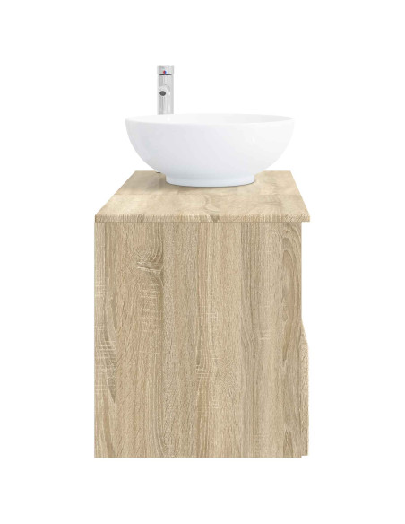 Set di mobili per il bagno 2 pz Rovere Sonoma