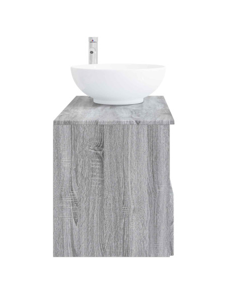 Set di mobili per il bagno 2 pz Sonoma grigio