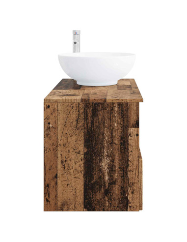 Set di mobili per il bagno 2 pz Legno antico