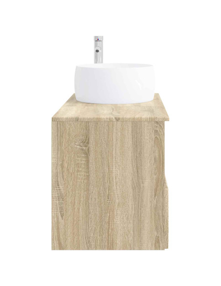 Set di mobili per il bagno 2 pz Rovere Sonoma