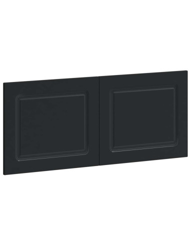 Testiera da Muro UTRECHT Nero Legno ingegnerizzato