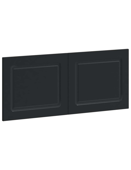 Testiera da Muro UTRECHT Nero Legno ingegnerizzato