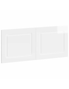 Testiera da Muro UTRECHT Bianco Lucido Legno ingegnerizzato
