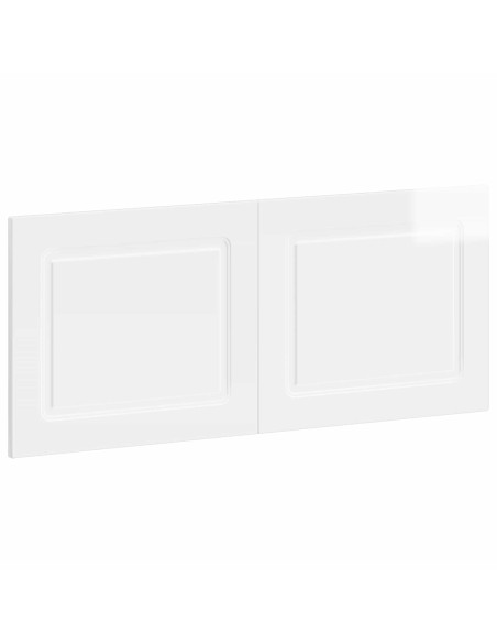 Testiera da Muro UTRECHT Bianco Lucido Legno ingegnerizzato