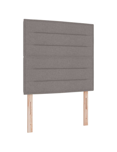 Letto Box Spring LED con Materasso Tortora 90 x 190 cm Tessuto