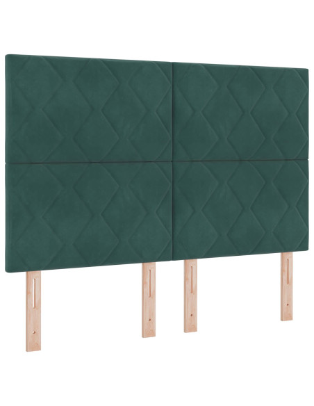 Letto con contenitore e materasso Verde Scuro 140 x 200 cm