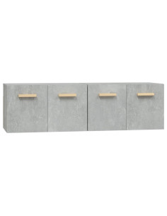 Mobili Parete 2 pz Grigio Cemento 60x36,5x35 cm in Multistrato 2