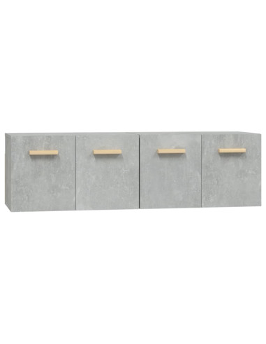 Mobili Parete 2 pz Grigio Cemento 60x36,5x35 cm in Multistrato