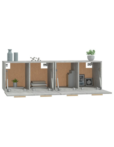Mobili Parete 2 pz Grigio Cemento 60x36,5x35 cm in Multistrato