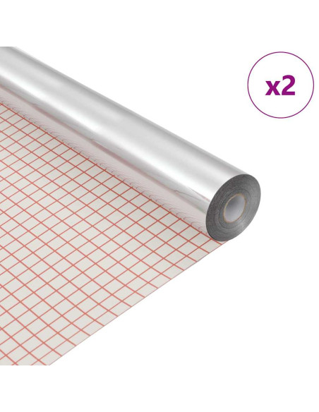 Film Specchio Autoadesivo 60 x 150 cm 2 pz Argento PET