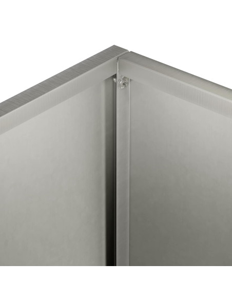 Vaso da giardino Argento 40 x 30 x 75 cm Acciaio Inox
