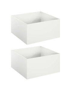 Vaso da giardino 2 pz Bianco 40 x 40 x 30 cm 2