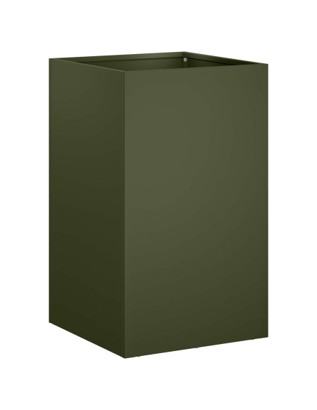 Vaso da giardino 2 pz Verde Oliva 30 x 30 x 50 cm