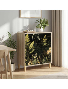 Cassettiera RHENEN Stampa tropicale 66 x 36,5 x 75 cm Sonoma