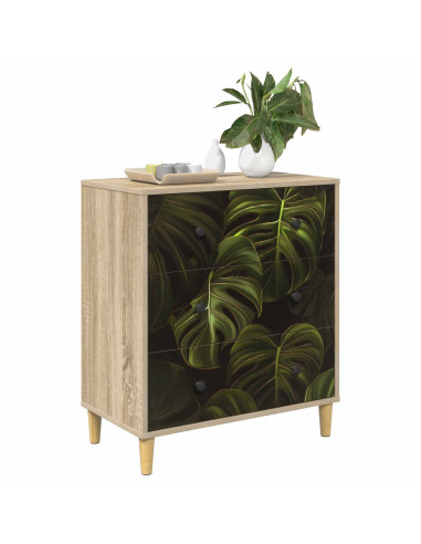 Cassettiera ELBURG Stampa foglia di palma 66 x 36,5 x 75 cm