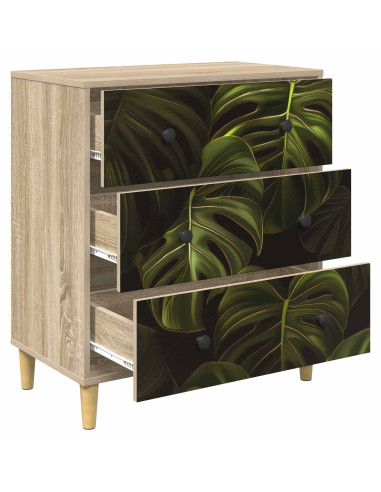 Cassettiera ELBURG Stampa foglia di palma 66 x 36,5 x 75 cm