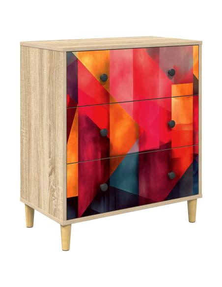 Cassettiera HEESCH Stampa a blocchi di colore 66 x 36,5 x 75 cm