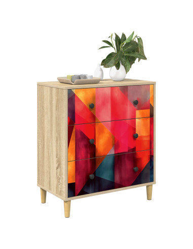 Cassettiera HEESCH Stampa a blocchi di colore 66 x 36,5 x 75 cm