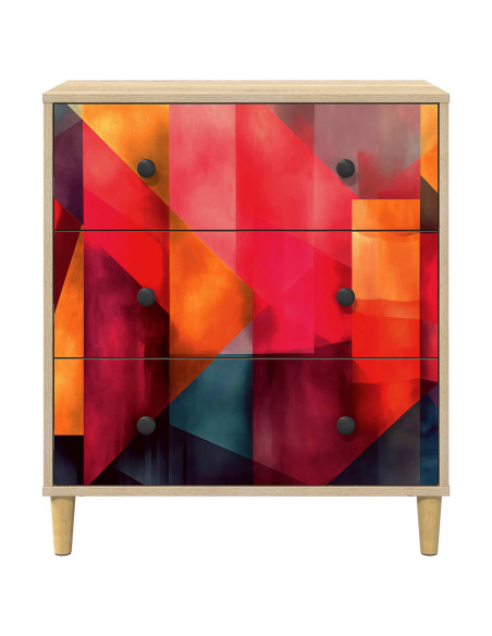 Cassettiera HEESCH Stampa a blocchi di colore 66 x 36,5 x 75 cm