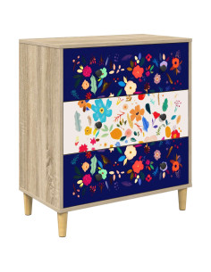 Cassettiera MAINZ Stampa floreale 66 x 36,5 x 75 cm Sonoma 2