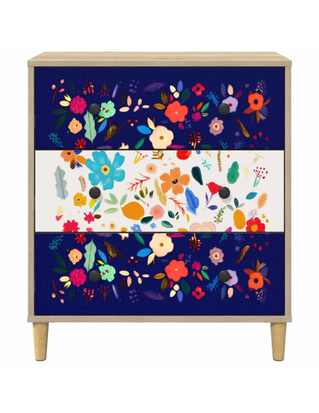 Cassettiera MAINZ Stampa floreale 66 x 36,5 x 75 cm Sonoma