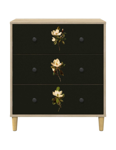 Cassettiera BREMEN Stampa di Magnolia 66 x 36,5 x 75 cm Sonoma