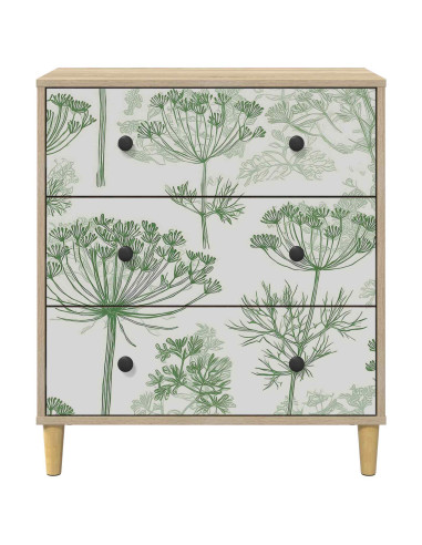 Cassettiera GOTHA Stampa di albero verde 66 x 36,5 x 75 cm