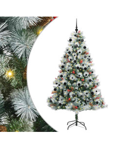 Albero di Natale artificiale Verde e bianco 240 cm 2