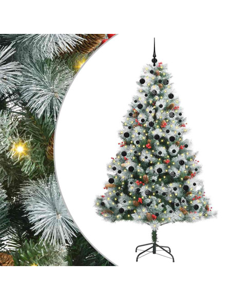 Albero di Natale artificiale Verde e bianco 240 cm