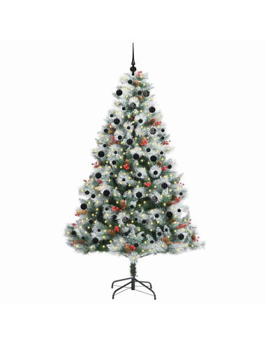 Albero di Natale artificiale Verde e bianco 240 cm