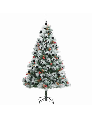 Albero di Natale artificiale Verde e bianco 240 cm