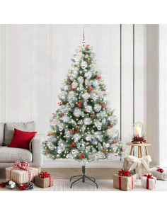 Albero di Natale artificiale Verde e bianco 240 cm