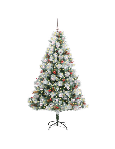 Albero di Natale artificiale Verde e bianco 240 cm