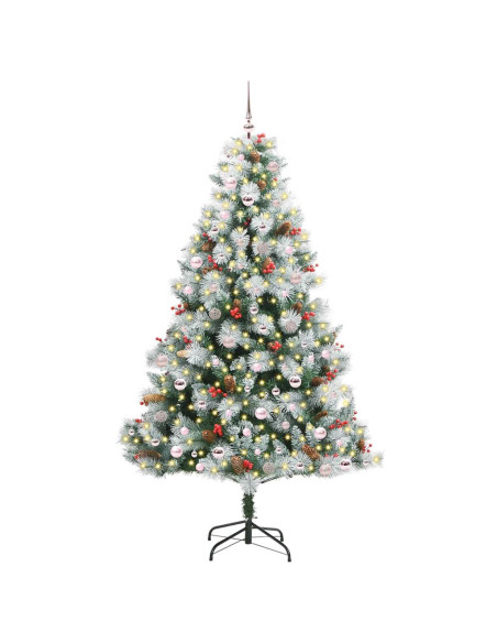 Albero di Natale artificiale Verde e bianco 240 cm