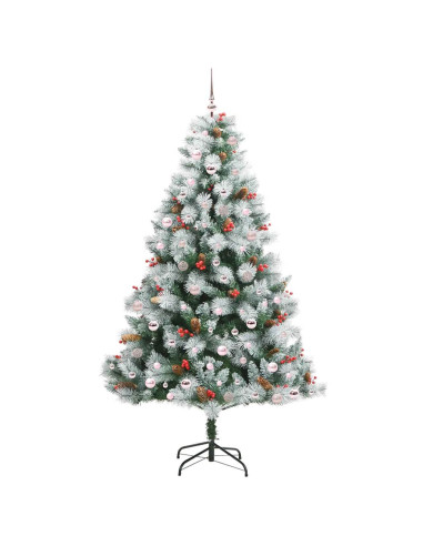 Albero di Natale artificiale Verde e bianco 240 cm