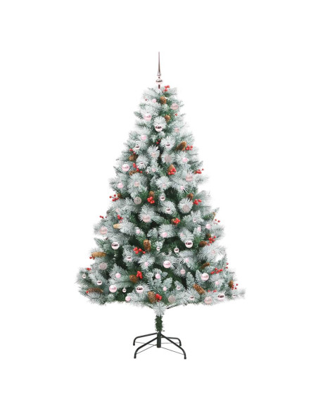Albero di Natale artificiale Verde e bianco 240 cm
